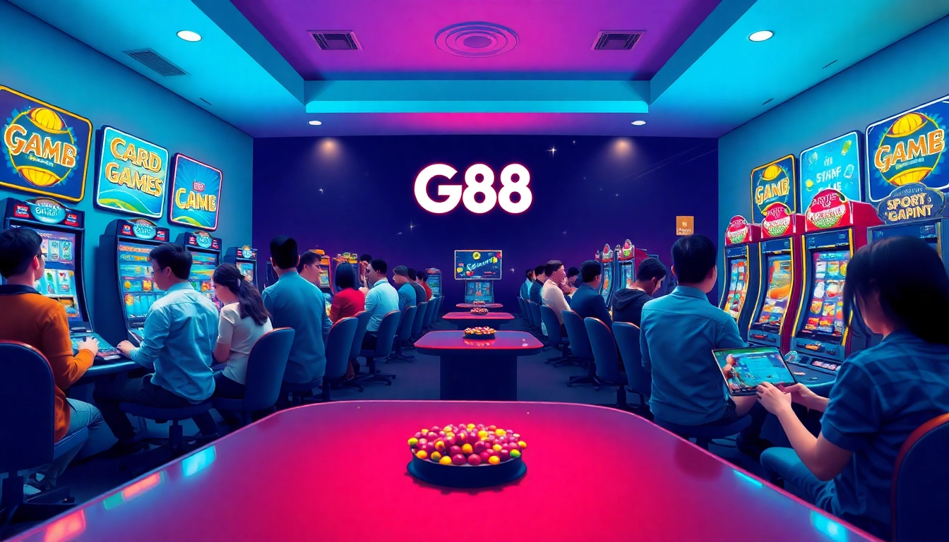 G88 gaming experience showcasing diverse players enjoying various games online.