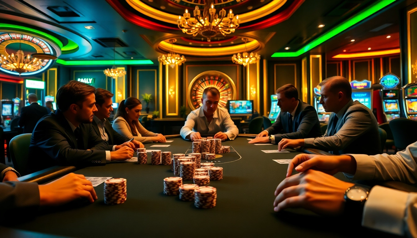 Engage in high-stakes poker action at https://f8beta2.support/ with a luxurious casino backdrop and intense atmosphere.