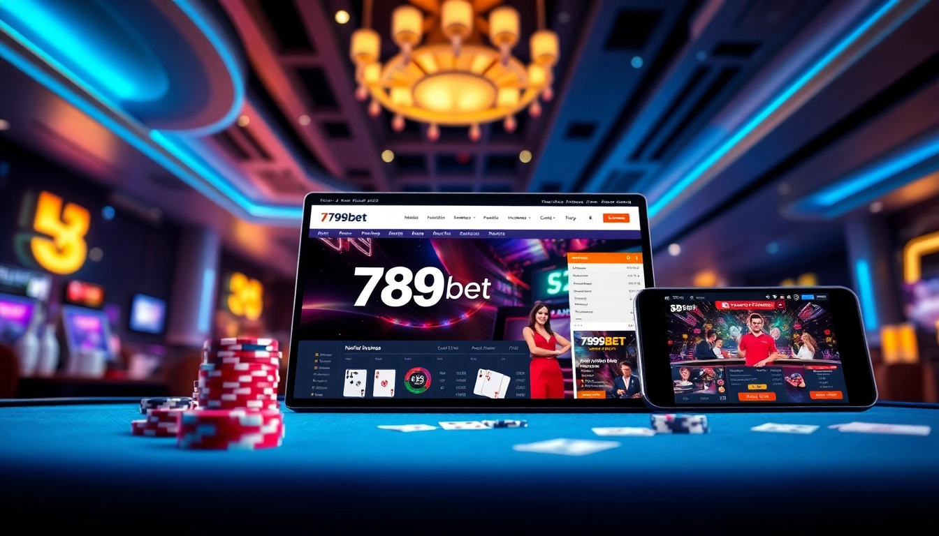 Engaging scene with users interacting on 789bet's platform, showcasing online gambling excitement.
