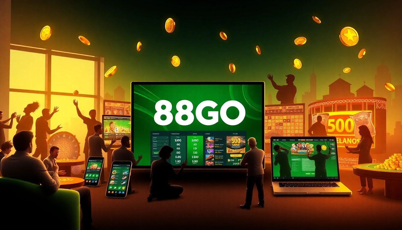 Explore the dynamic 88GO platform showcasing online gambling experiences and diverse gaming options.