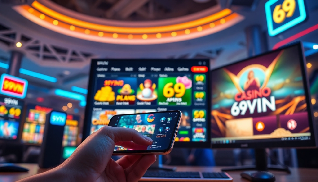 Sòng bạc trực tuyến 69VN - Engaging online gambling interface showcasing various games.
