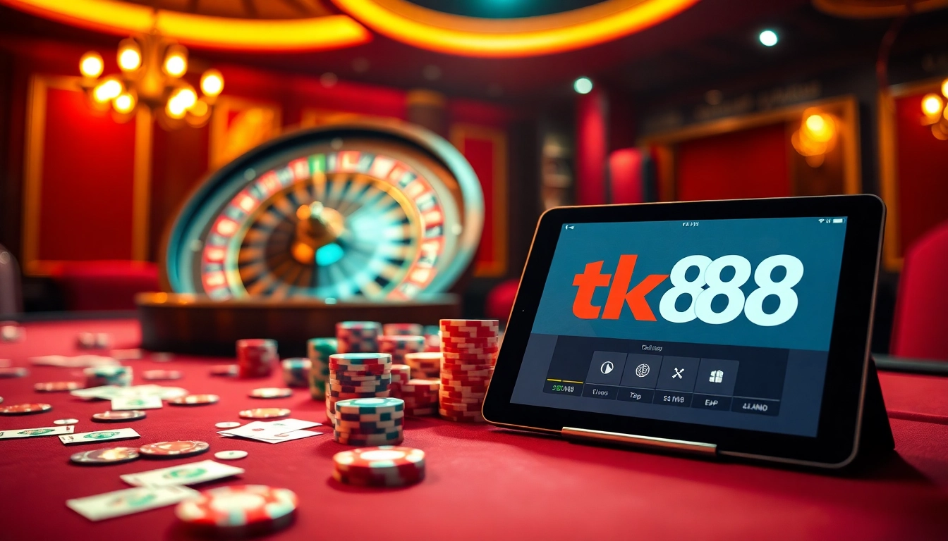 Experience the thrills of tk88 with chips, cards, and exciting casino games.