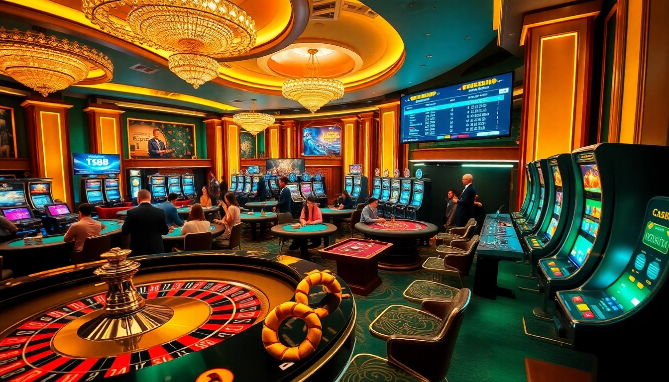 Experience thrilling gameplay at tg88, featuring vibrant casino games and excited players.