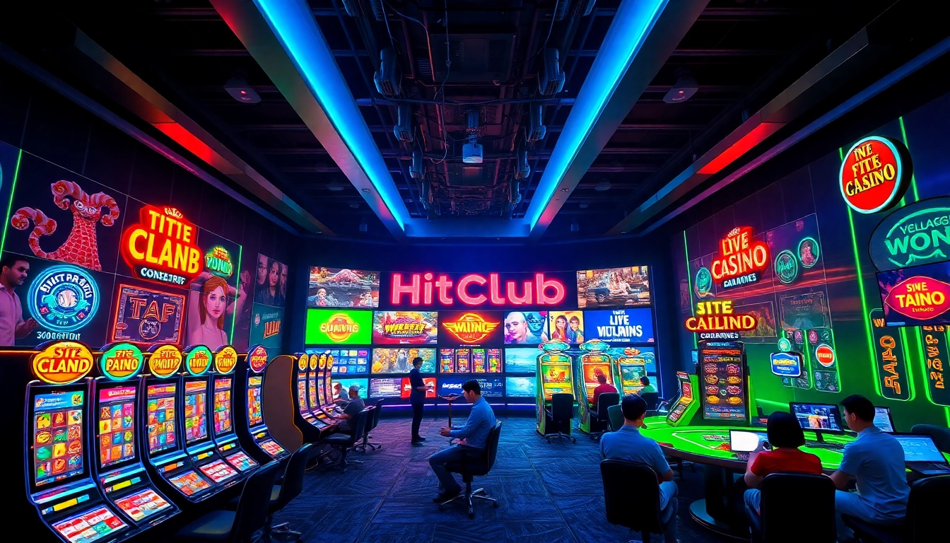 Experience the vibrant world of Hitclub, showcasing colorful games and immersive user interfaces.