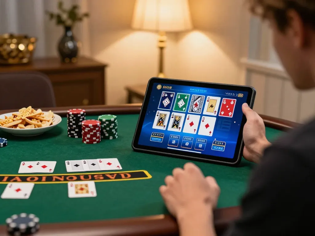 Experience engaging gameplay at five88so with a user playing live dealer blackjack from home.