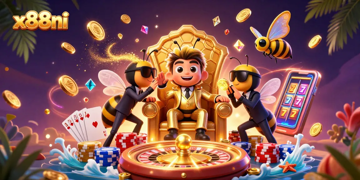 x88ni welcomes players to a vibrant casino world with 3D characters and dynamic game elements.