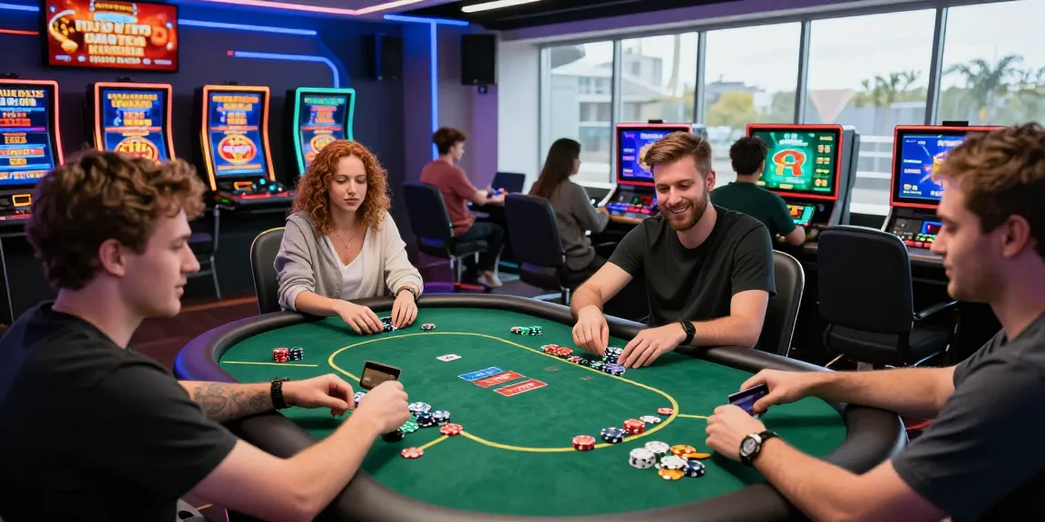Engaging scene of players enjoying credit card casinos at gdsap.org.uk with vibrant game visuals and a lively atmosphere.