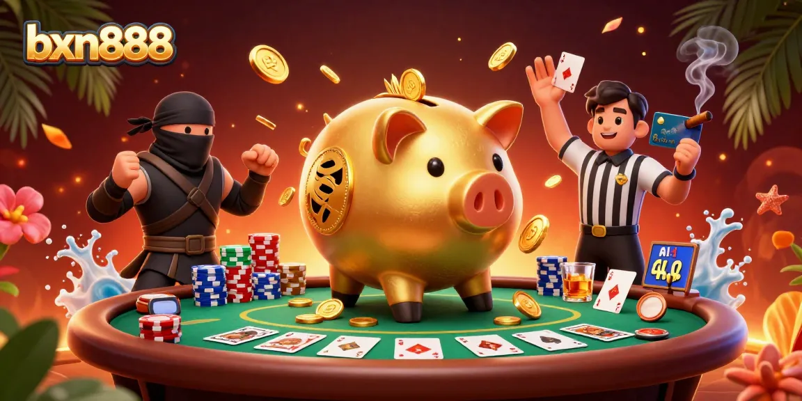 Experience thrilling action at bxn888 with dynamic 3D characters amidst exciting casino gameplay.